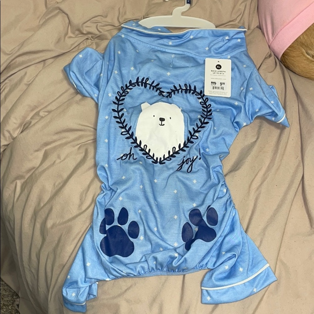 Polar bear dog pajamas